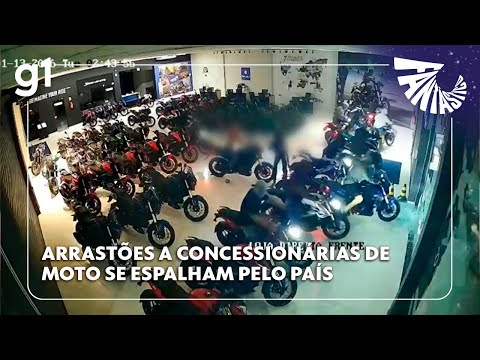 FANTÁSTICO: Arrastões a concessionárias de moto se espalham pelo país
