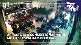 FANTÁSTICO: Arrastões a concessionárias de moto se espalham pelo país