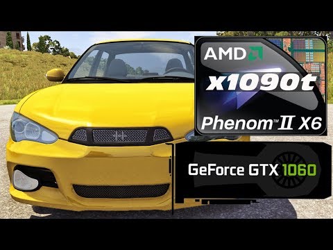 Beamng Drive 2019 AMD Phenom ii x6 1090t BE Gtx 1060 3GB Framerate  Test