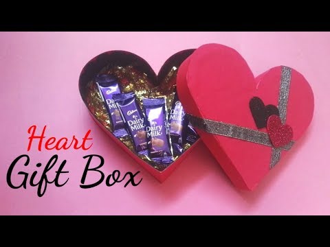 How To Make Heart Shaped Paper Gift Box - Heart Box - Paper Craft | DIY