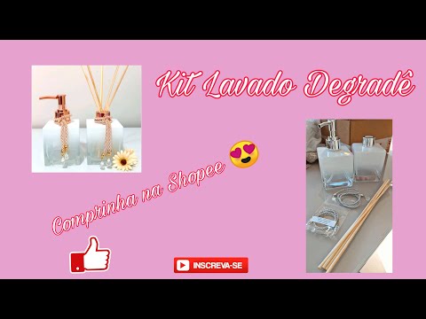 Kit Lavado Degradê| Comprinha na Shopee | Delicadeza | Porta Sabonete Líquido| Difusor de Aromas