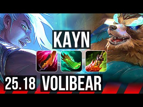 KAYN vs VOLIBEAR (TOP) | EUNE Grandmaster | 25.18