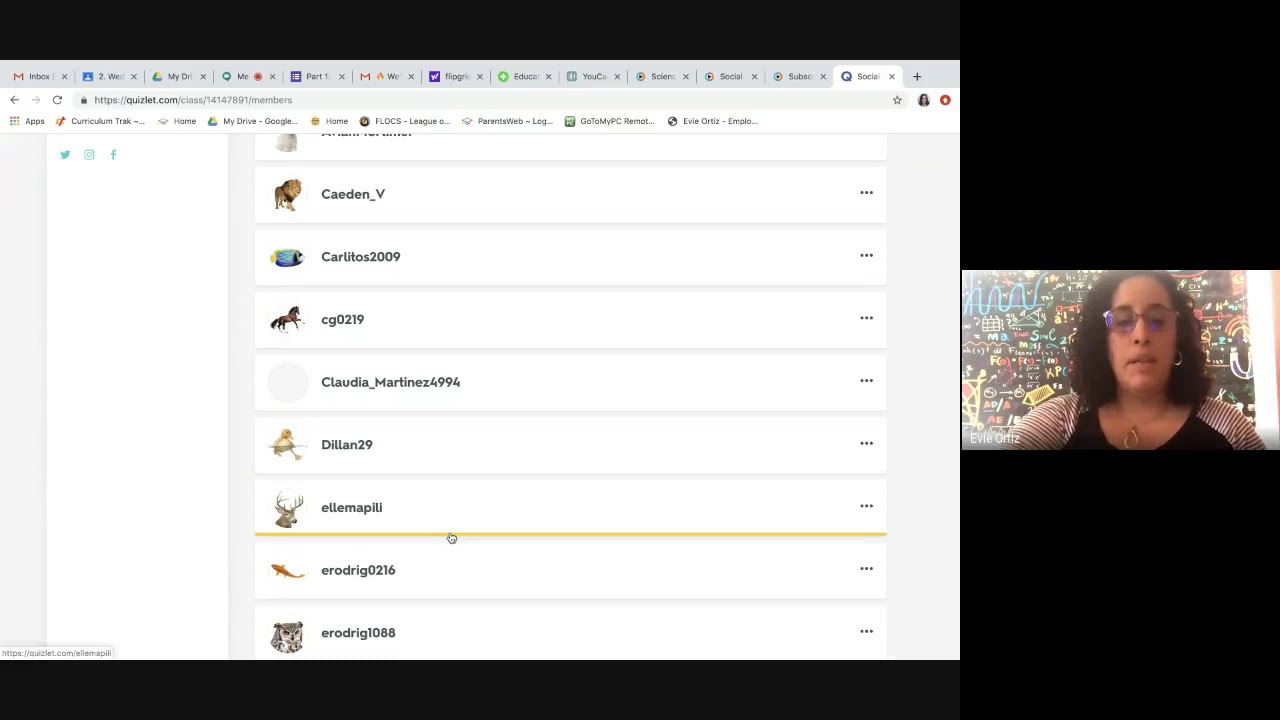 Quizlet Class Progress