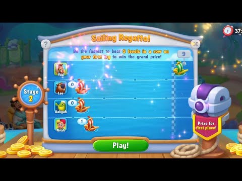 @Fishdom Win Strikes Level 11034 - 11042. Won 🥇 1st Place on Sailing Regatta Stage 2