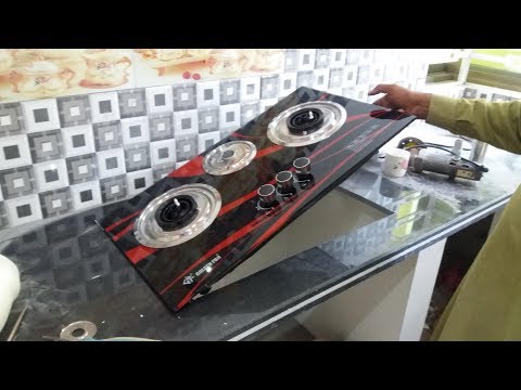 How to install gas stove( kitchen stove installation with ou...