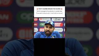 Download lagu 🚨 Rohit Sharma Breaks Silence on Retirement | 'Drop Me, But I Won't Retire!' 🏏🔥 #shorts mp3