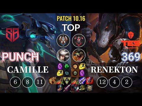 SB Punch Camille vs TES 369 Renekton Top - KR Patch 10.16