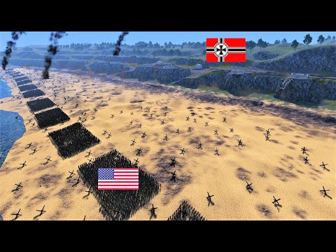 US Soldiers vs Germans | OMAHA BEACH - Ultimate Epic Battle Simulator UEBS