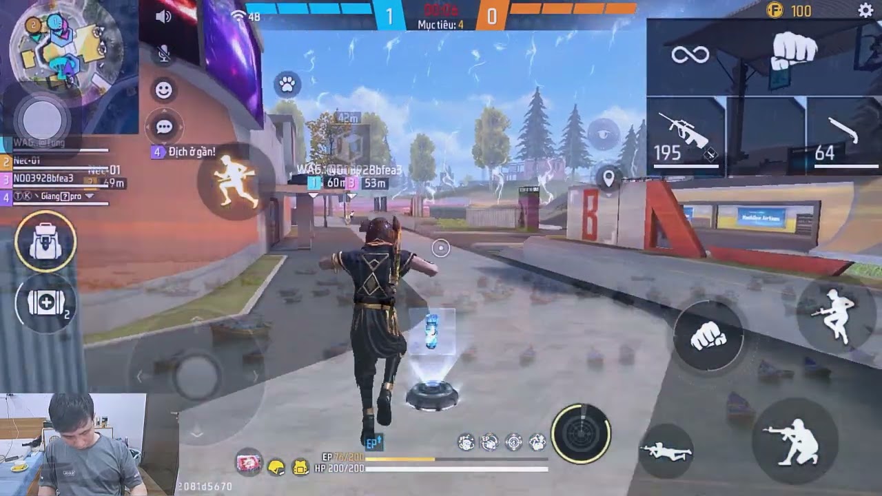 Free fire trải nghiệm ngày 1 cùng Thang Kunz