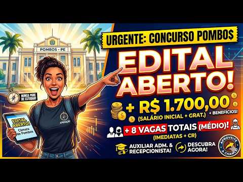 Concurso Câmara de Pombos-PE: Vagas, Salários e Como Passar!