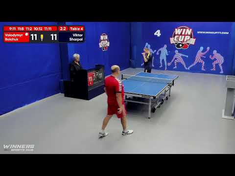 11:30 Бойчук Владимир 3-2 Шарпай Виктор  стол 4  ЮГ-1  30.06.22