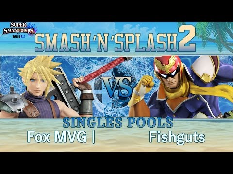 Smash'N'Splash 2  SINGLES POOLS - Fox MVG | Mew2King (Cloud) vs Fishguts (Captain Falcon)