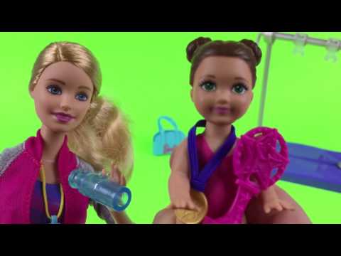 Barbie Gymnastic Coach and Student Dolls Playset