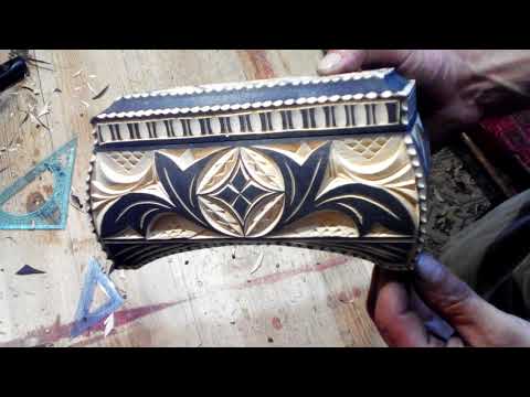 Геометрическая резьба по дереву. Обзор шкатулки.