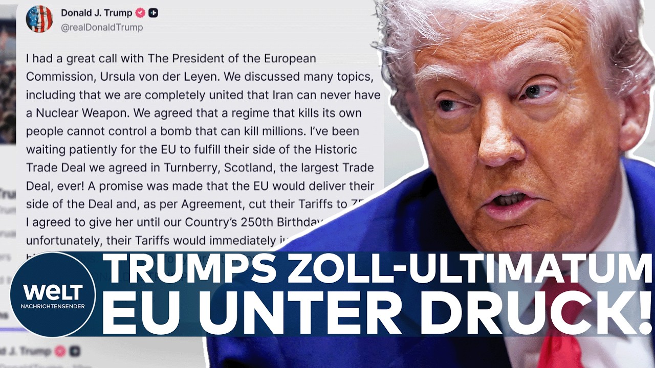 TRUMP DROHT EUROPA: Knallhartes Ultimatum! EU soll Zoll-Deal erfüllen – sonst steigen die US-Zölle