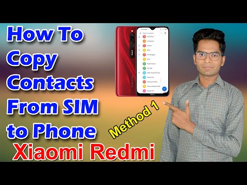 How to Copy Contacts from SIM to Phone - Xiaomi Redmi Mobiles - Method 1