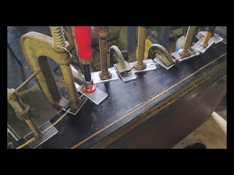 Restoring The Brass Banding On A Napoleon lll Boulle Ebonised Cabinet Base Circa 1860 Part 4