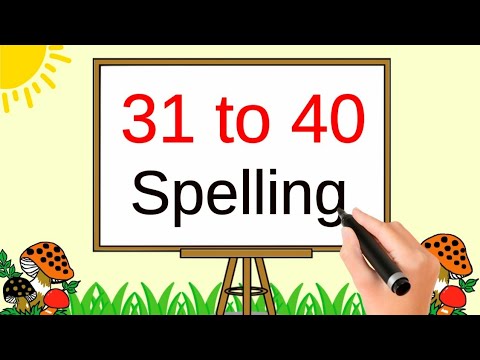 31 to 40 numbers in english | thirty one to forty spelling | 31 to 40  | toppo kids