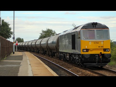 DC Rail 60029 On Loan To DB Passing Hykeham With Oil Tanks (05/08/20)