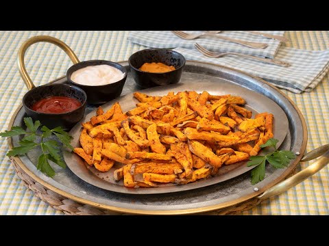 Bastoncitos de boniato en FREIDORA DE AIRE