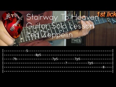 Stairway To Heaven Guitar Solo Lesson - Led Zeppelin with tabs