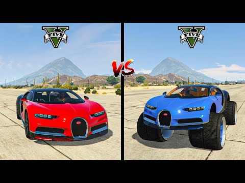 Gta 5 Normal Bugatti chiron Car VS GTA 5 Monster bugatti Chiron Car - Which Is Best?