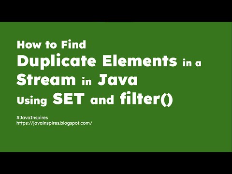 Java Streams Finding Duplicates Using Set And Filter Java Inspires