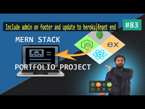 MERN STACK PORTFOLIO |  Master the mern stack | Include admin on footer and update to heroku #83