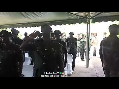President Julius Maada Bio Arrival at 3rd Infantry Brigade Barracks. Sierra Leone