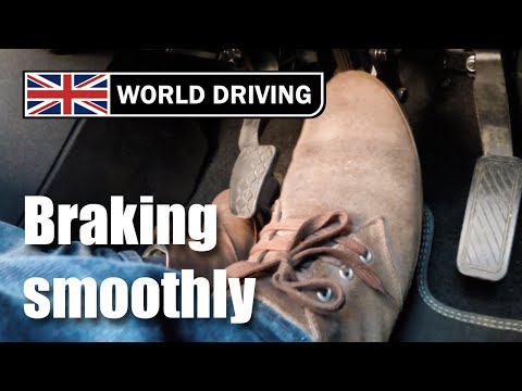 Part of a video titled How to brake and stop a car smoothly - YouTube