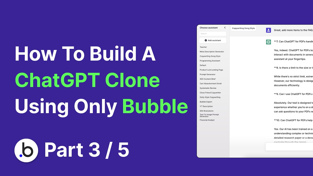 I built a ChatGPT clone app without Code (3/5)