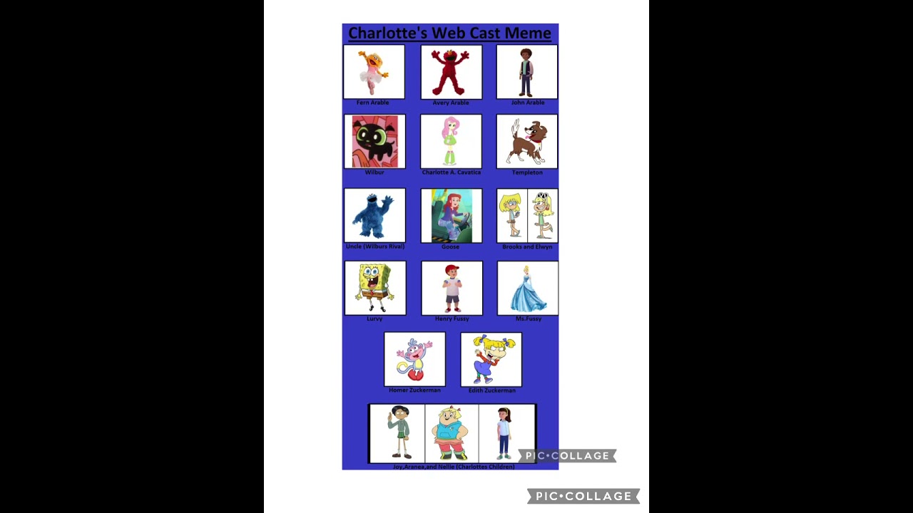 Charlotte’s web cast meme 🐷🕸