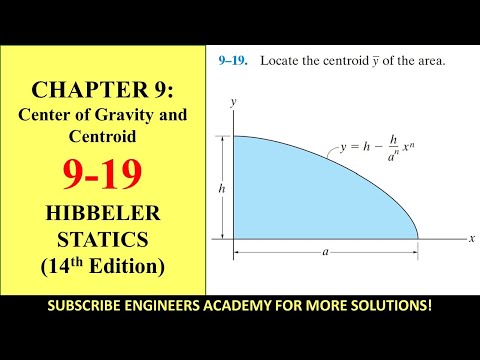 9-19 | Center of Gravity and Centroid | Chapter 9 ( Hibbeler Statics 14th ed ) Engineers Academy