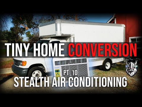 DIY Stealth Box Truck Campervan Air Conditioning Install | Box Van Conversion #10