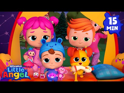 Ten In The Bed - Camping Song | 15 MIN LOOP | Little Angel Kids Songs and Nursery Rhymes