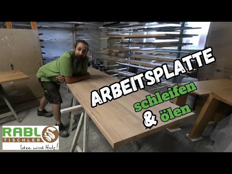 Arbeitsplatte aus Holz ölen mit Osmo 3032
