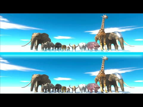 MODERN MAMMALS Team vs MODERN MAMMALS Team - Animal Revolt Battle Simulator ARBS