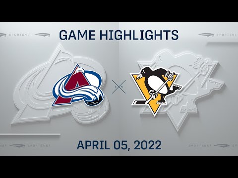 NHL Highlights | Avalanche vs. Penguins - Apr. 5, 2022