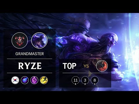 Ryze Top vs Aatrox - KR Grandmaster Patch 9.11