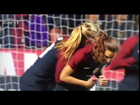 USWNT - Tobin Heath & Allie Long "Harry Hug" Goal Celebration v. Switzerland - October 19, 2016
