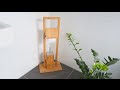 Ensemble Porte-brosse WC Porte-papier Marron - Argenté - Blanc - Bambou - Métal - Matière plastique - 21 x 82 x 36 cm