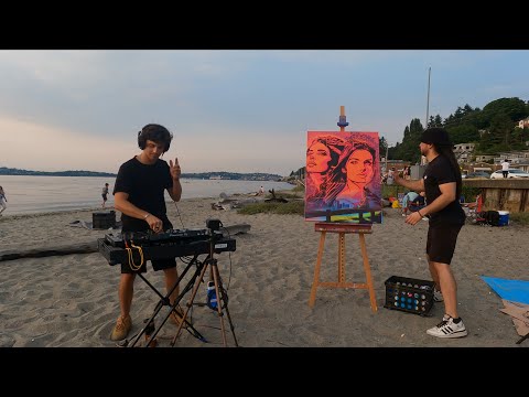 ARTnBEATS || Street Art and Melodic Deep House Fusion by eddel & CCStencil @ Alki Beach, Seattle