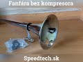 Klakson 12V / 24V - chromová fanfára TRUCK (74cm) SN-004 - Video Youtube