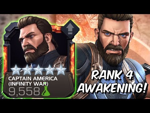 5 Star Captain America Infinity War Rank 4 Rank Up & Gameplay - Marvel Contest of Champions