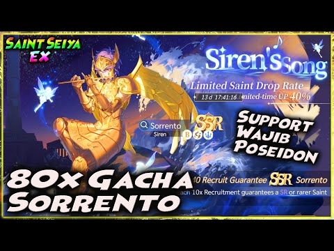 80x GACHA SIREN SORRENTO "SUPPORT DUET UR POSEIDON!!" 🔥 SAINT SEIYA EX