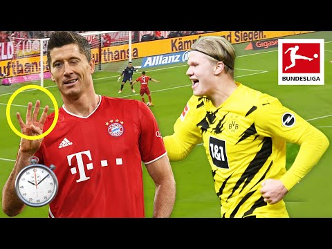 Top 10 Fastest 4 Goal Hauls | Haaland, Lewandowski, Jovic & Co.
