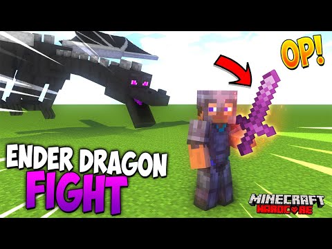 Killing ENDER DRAGON with the Strongest Sword in Minecraft Hardcore #15