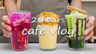 💛Cafe Vlog Collection In 2 Hours🌺Cafe Vlog/ASMR/카페브이로그/no bgm