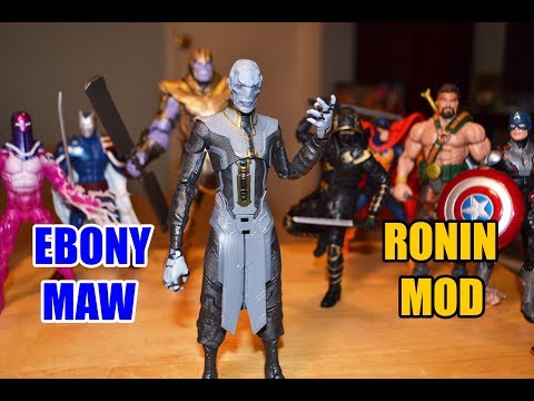 Marvel Legends EBONY MAW & RONIN custom mod Figure toy unboxing & review! AVENGERS ENDGAME