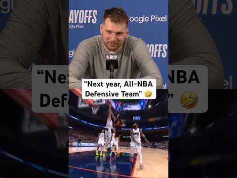 “Next year, All-NBA Defensive Team” – Luka laughs about his late game block! #Shorts